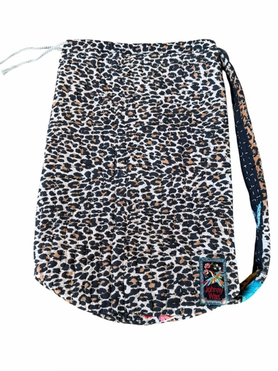 Johnny Was Quilted Single-Strap Duffle Sling Boho Travel Bag Leopard Butterfly main image 6